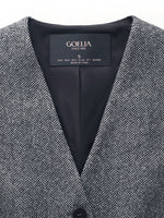 Washable Wool Vest And Skirt And Knit Top Three-Piece Set GOELIA