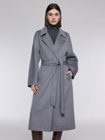 [Preview] 100% Cashmere Double-Faced Women Wrap Overcoat GOELIA