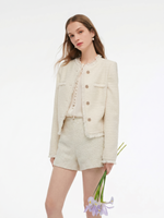 Wool Blend Tweed A-Line Women Shorts GOELIA
