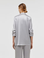 Acetate 3/4 Ruched Sleeves Women Blazer GOELIA