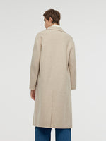 Wool Cashmere Herringbone Double-Faced Unisex Coat GOELIA