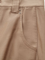 Tencel Cotton Blend Women Curved Leg Pants GOELIA