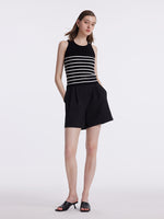 Acetate Cotton Knitted Striped Tank Top GOELIA
