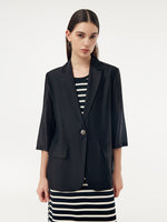 Tencel One Button Women Blazer GOELIA