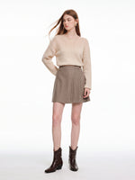 Washable Cashmere Merino Wool Blend Women Skirt GOELIA