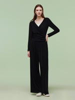 Tencel Blend Hoodie And Wide Leg Pants Two-Piece Set GOELIA