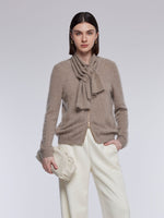 [Preview] 100% Brushed Cashmere Two-Way Zip Women Cardigan GOELIA