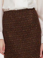 [Preview] Wool Blend Tweed Sequins Women A-Line Skirt GOELIA