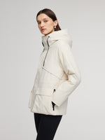 Drawstring Waist Unisex Hooded Goose Down Coat GOELIA