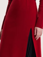 Mock Neck Long Sweater And Wool Pleated Skirt Two-Piece Set GOELIA