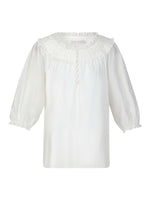 Tencel Blend 3/4 Sleeve Women H-Line Blouse GOELIA