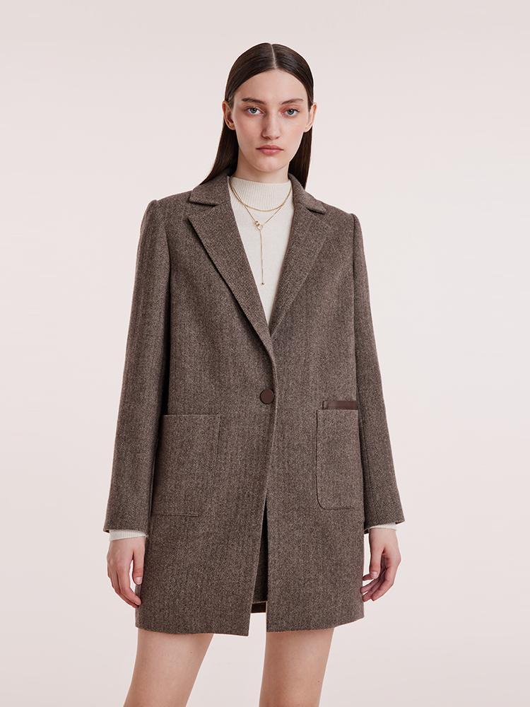 Washable Wool Mid-Length Coat GOELIA