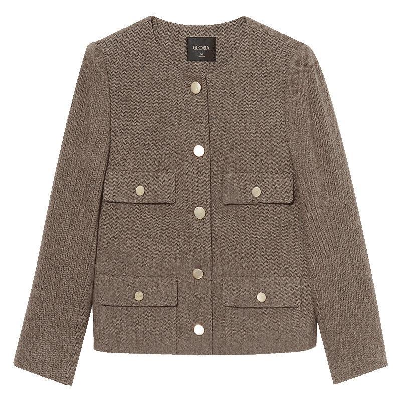 Washable Woolen Classic Jacket GOELIA