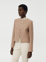 Alpaca And Wool Tweed Women Crop Jacket GOELIA