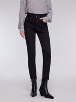 [Preview] Fade-Resistant Fleece-Lined Raw Hem Women Skinny Jeans GOELIA