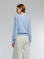 100% Wool Sheep Embroidered Women Cardigan GOELIA