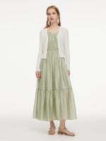 Tencel Blend Women Strap Maxi Dress GOELIA