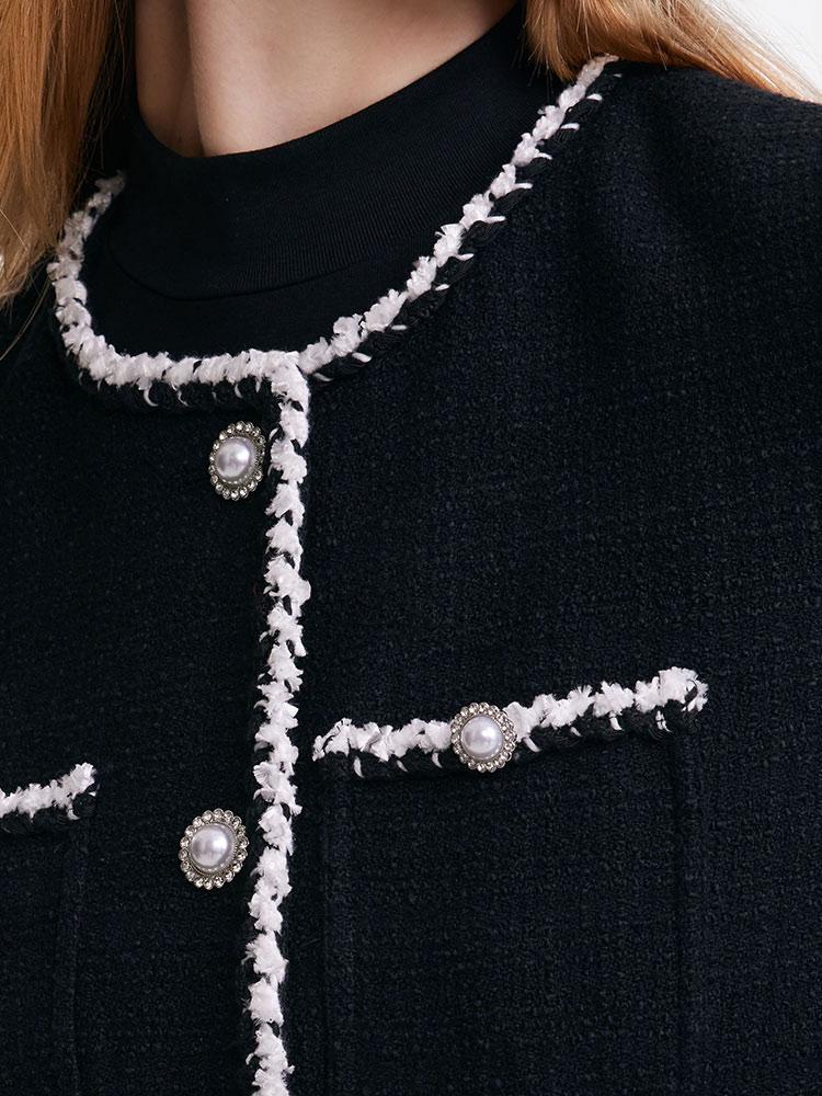 Tweed Jacket And Pleated Dress Two-Piece Suit – GOELIA