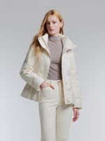 [Preview] Gathered Waist Belted Hooded Goose Down Jacket GOELIA