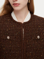 Wool Blend Tweed Women Cropped Jacket GOELIA