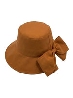 Gold Camel Bowknot Detail Bucket Hat GOELIA