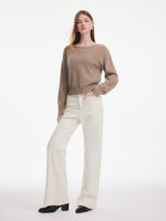 [Preview] 100% Cashmere Boat Neck Women Sweater GOELIA