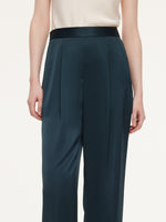 Triacetate Blend Women Straight Leg Pants GOELIA