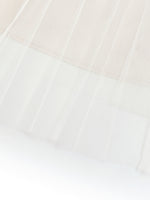 Adjustable Hem Knit Top And Mesh Pleated Skirt Two-Piece Set GOELIA