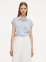 [Preview] 22MM Mulberry Silk Women Shirt With Silk Scarf GOELIA