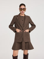 Washable Wool Blazer And Sleeveless Mini Dress Two-Piece Set GOELIA