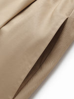 Cotton Drawstring Waist Women Trench Coat GOELIA