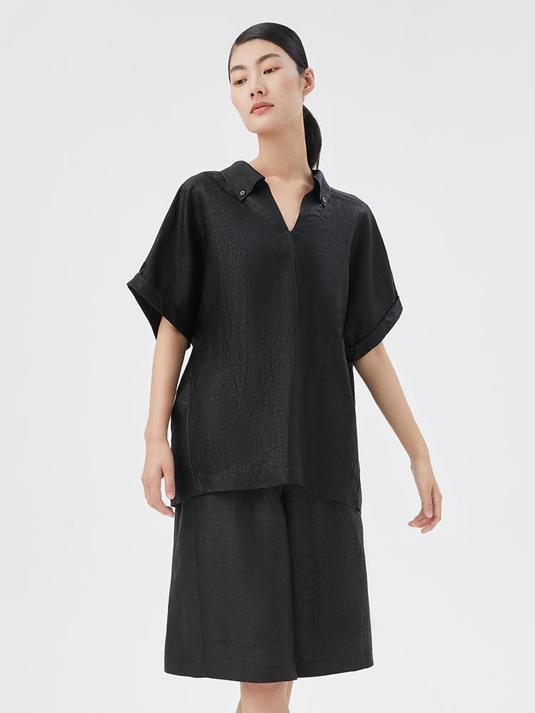 18 Momme Xiang Yun Silk Bermuda Shorts GOELIA