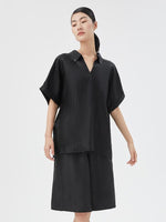 18 Momme Xiang Yun Silk Bermuda Shorts GOELIA