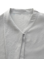 [Preview] Triacetate Blend Ribbon Neck Women Sleeveless Shirt GOELIA