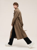 Cashmere Wool Blend Double-Faced Unisex Wrap Overcoat GOELIA