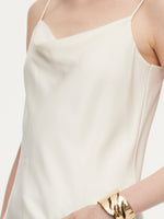 22MM Mulberry Silk Cowl Neck Women Camisole With Scrunchie GOELIA