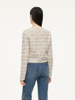 Wool Blend Jacquard Women Cardigan GOELIA