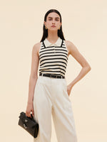 Tencel Blend Stripe Women Knit Tank Top GOELIA