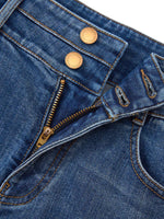 Denim Micro-Flared Women Ankle-Length Jeans GOELIA