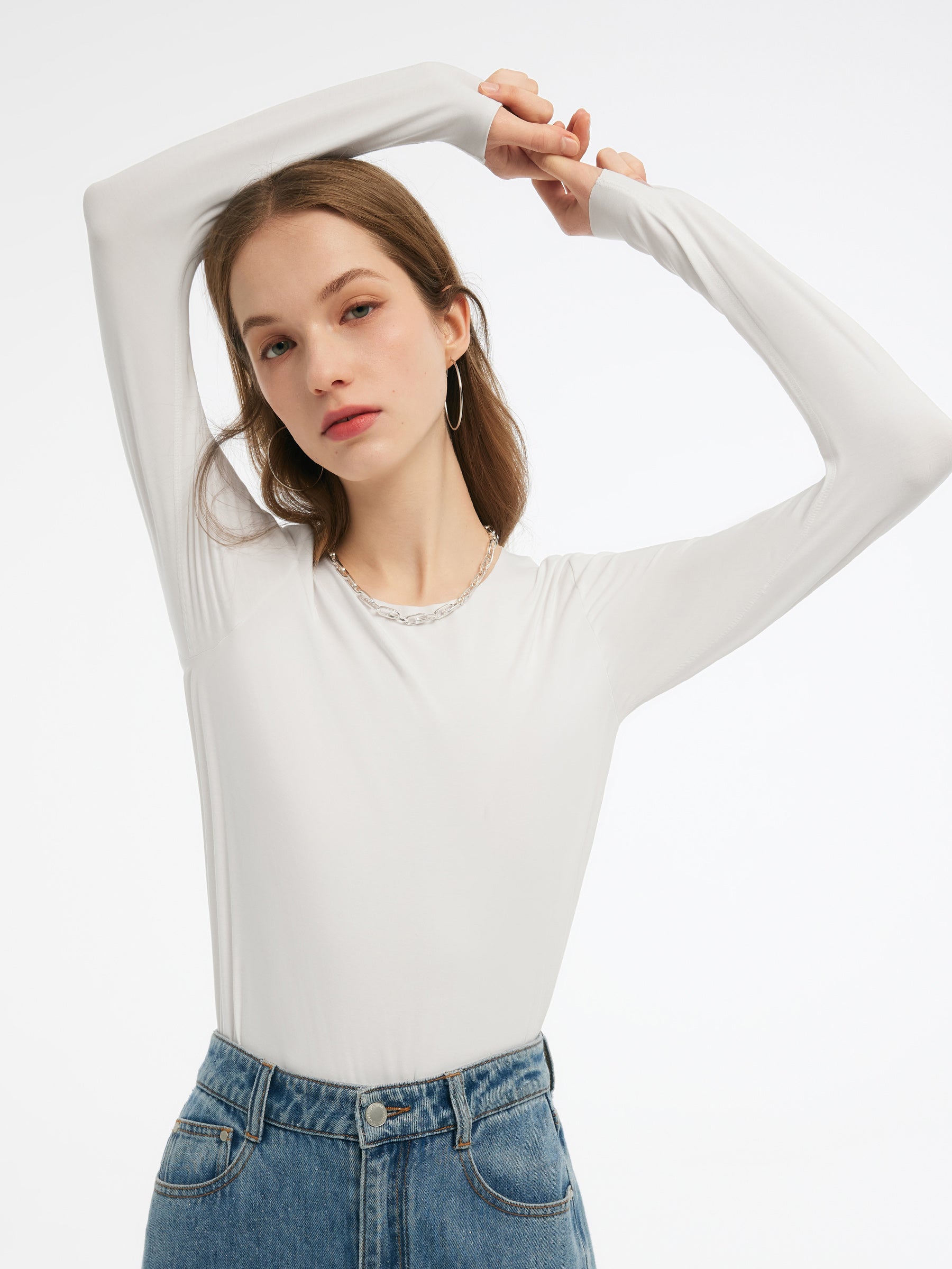 Two-Pack Modal Unisex Long Sleeve Top GOELIA