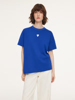 Asymmetrical Hem Heart Decorated Women T-Shirt GOELIA