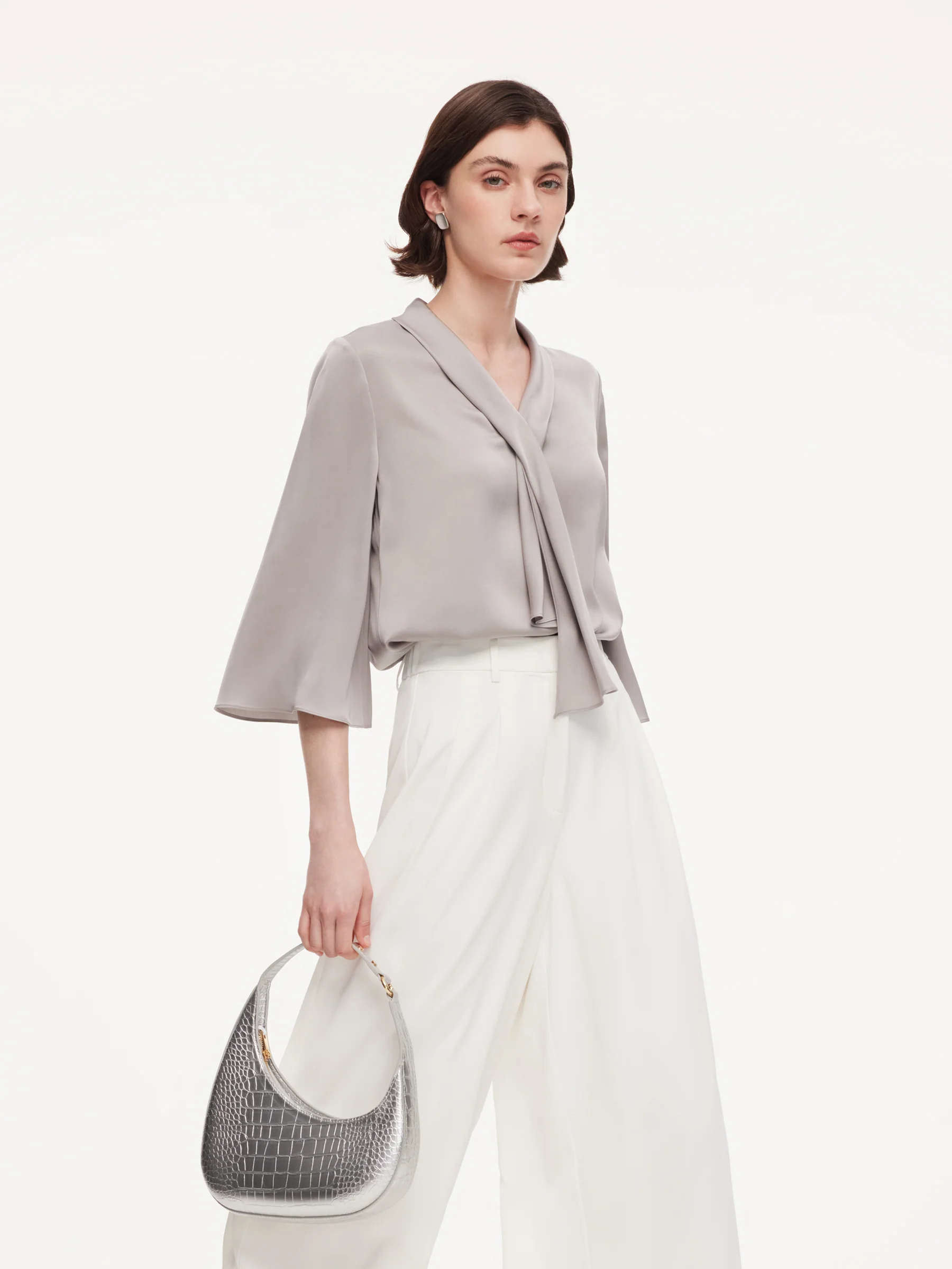 cactus nude Vitta Nude Vegan Cactus Leather Handbag White Tagua Handle  Present  Iteration