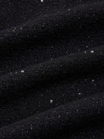 Wool Blend Sequins Ruffle Hem Women A-Line Mini Dress GOELIA