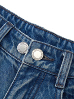 [Preview] 100% Cotton Denim Women Curved Leg Jeans GOELIA