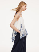 Tencel Linen Blend Floral Printed Women Camisole GOELIA