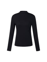 [Preview] Tencel Acetate Silk Blend Women Mock Neck Knit Top GOELIA