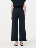 Machine Washable Wool Blend Women Straight Ankle Length Pants GOELIA