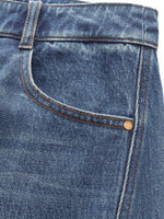 [Preview] Cotton Denim Women Curved Leg Jeans With Belt GOELIA