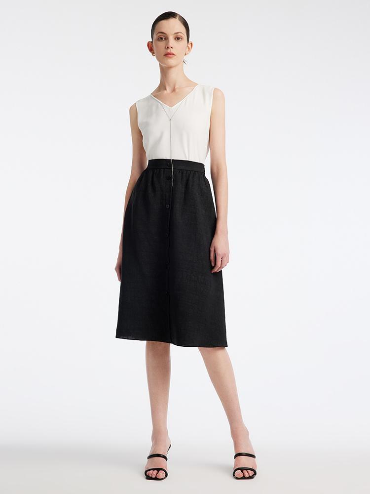 Xiangyun Silk Knee-Length Skirt GOELIA