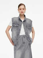 [Preview] Lyocell Cotton Blend Denim Women Vest GOELIA